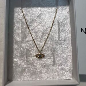 Mystic Gold Evil Eye Pendant Necklace